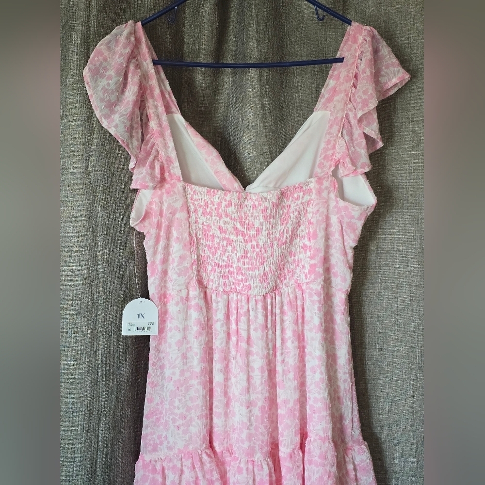 ARULA Pink Floral Ruffle Maxi Dress - Picture 5 of 8